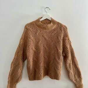American Eagle Outfitters Cable Knit Sweater in Warm Brown Vintage
